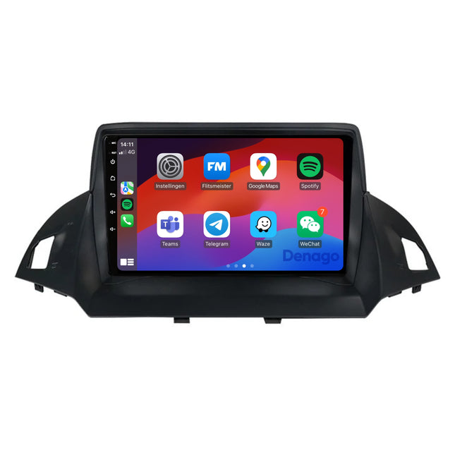 Ford Kuga CarPlay autoradio | 2013 t/m 2017 | Denago DNG-A87 | 9 inch | Android 13 | Draadloos CarPlay & Android Auto