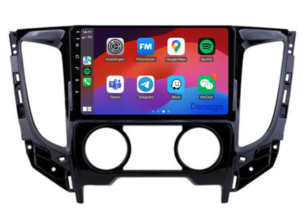 Mitsubishi L200 CarPlay autoradio | 2016 | Denago DNG-A185 | 9 inch | Android 13 | Draadloos CarPlay & Android Auto