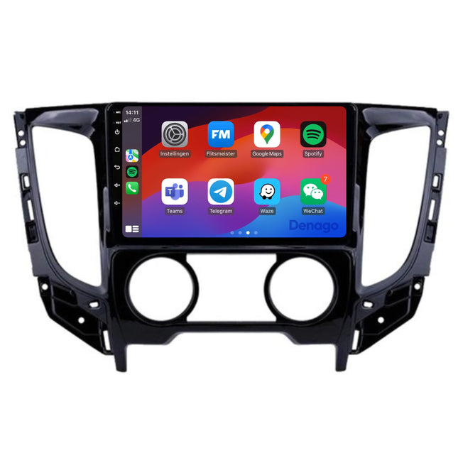 Mitsubishi L200 CarPlay autoradio | 2016 | Denago DNG-A185 | 9 inch | Android 13 | Draadloos CarPlay & Android Auto