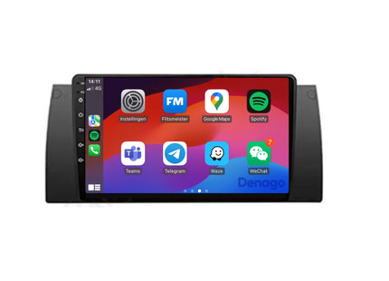 BMW X5 CarPlay autoradio | 1999 t/m 2005 | Denago DNG-A301 | 9 inch | Android 13 | Draadloos CarPlay & Android Auto