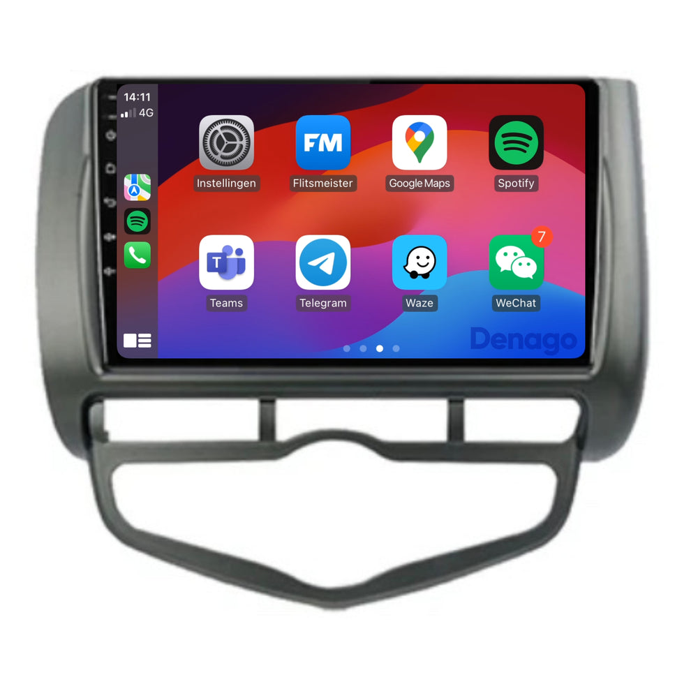 Honda Jazz CarPlay autoradio | 2005 t/m 2008 | Denago DNG-A202 | 9 inch | Android 13 | Draadloos CarPlay & Android Auto