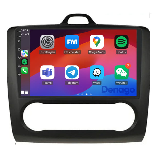 Ford Focus CarPlay autoradio | 2004 t/m 2011 | Denago DNG-A283 | 9 inch | Android 13 | Draadloos CarPlay & Android Auto