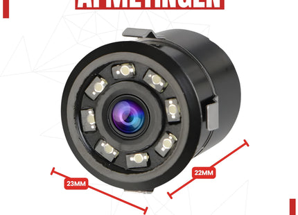 Cartronix RV-340 PRO Achteruitrijcamera | Universeel | Bumper | 8 LED
