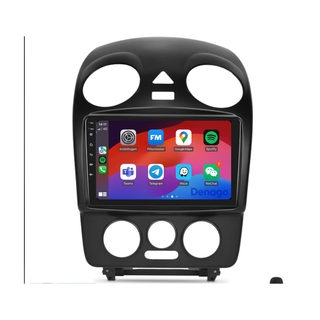 Volkswagen Beetle CarPlay autoradio | 2004 t/m 2010 | Denago DNG-A312 | 9 inch | Android 13 | Draadloos CarPlay & Android Auto