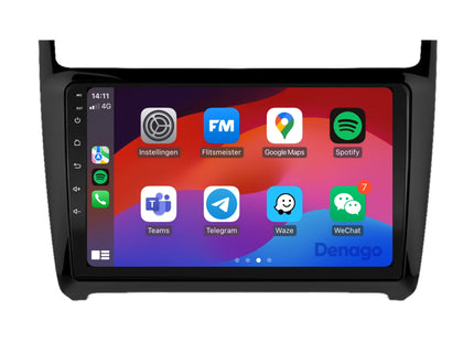 Volkswagen Polo CarPlay autoradio | 2009 t/m 2017 | Denago DNG-A116 | 9 inch | Android 13 | Draadloos CarPlay & Android Auto