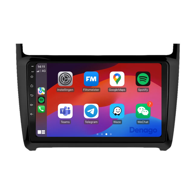 Volkswagen Polo CarPlay autoradio | 2009 t/m 2017 | Denago DNG-A116 | 9 inch | Android 13 | Draadloos CarPlay & Android Auto