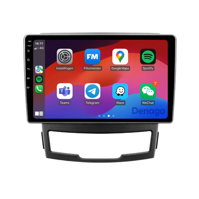 SsangYong Korando CarPlay autoradio | 2011 t/m 2014 | Denago DNG-A259 | 9 inch | Android 13 | Draadloos CarPlay & Android Auto