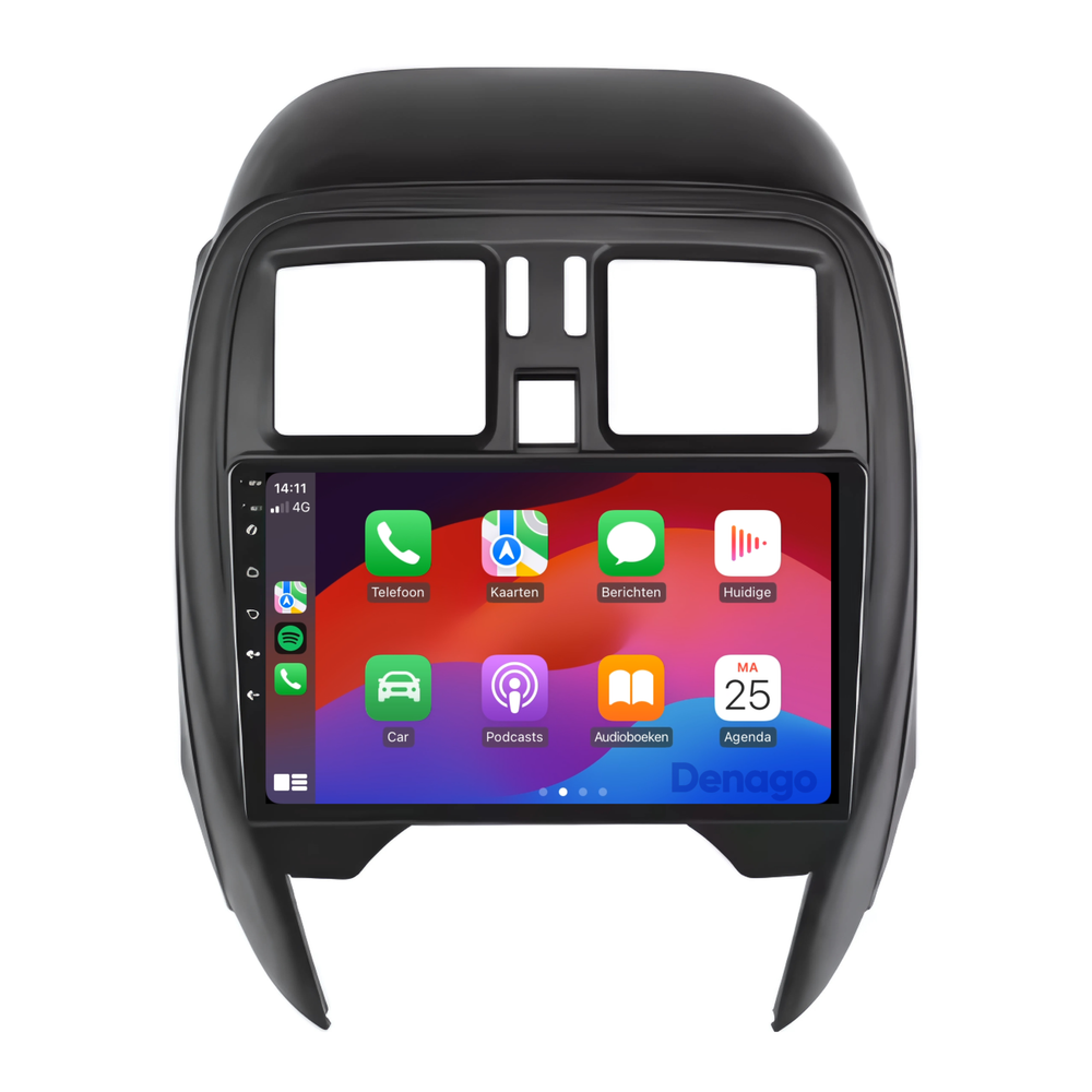 Radio del coche Nissan Micra CarPlay | 2013 a 2017 | Denago DNG-A27 | 9 pulgadas | Androide 13 | CarPlay inalámbrico y Android Auto
