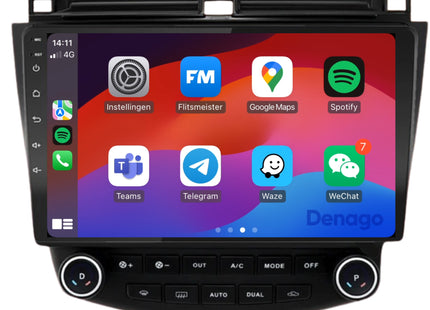 Honda Accord CarPlay autoradio | 2003 t/m 2008 | Denago DNG-A168 | 9 inch | Android 13 | Draadloos CarPlay & Android Auto