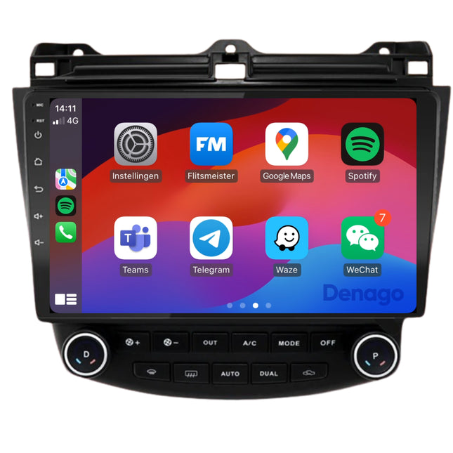 Honda Accord CarPlay autoradio | 2003 t/m 2008 | Denago DNG-A168 | 9 inch | Android 13 | Draadloos CarPlay & Android Auto