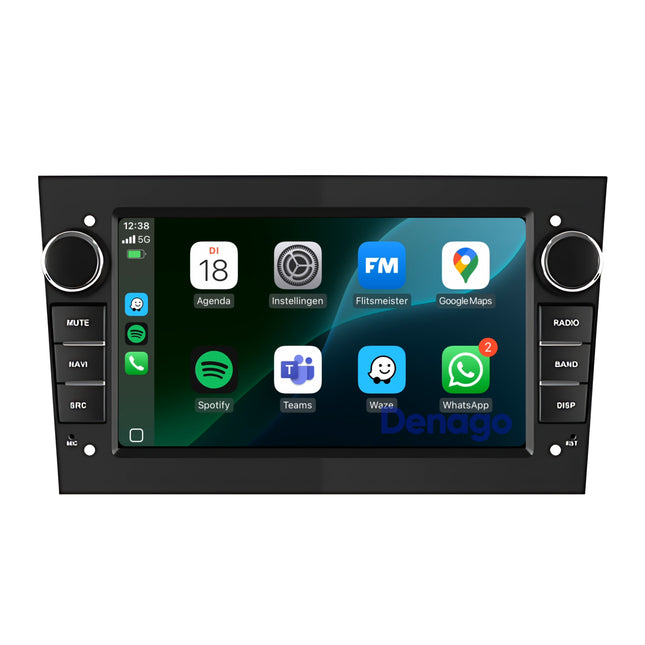 Opel CarPlay Autoradio | Android 13 | 2GB + 64GB | 2001 t/m 2013 | Android Auto - Zwart
