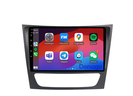CarPlay autoradio geschikt voor Mercedes E-Klasse W211, CLS W219 & G-Klasse W463 | 2002 t/m 2010 | Android 13 | Draadloos Apple CarPlay & Android Auto | 2GB + 32GB | QuadCore processor | Denago DNG-A188 | 2025 model | Bluetooth & Wifi