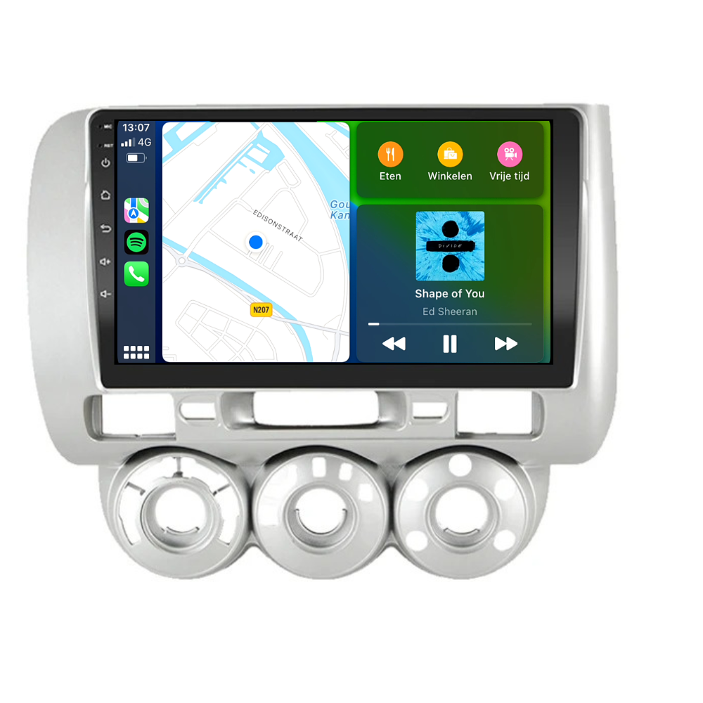 CarPlay Honda Jazz | Android 13 | Autoradio | 2002 t/m 2005 | Carplay & Android Auto