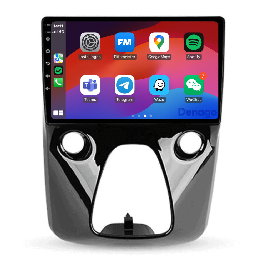 Radio para coche Peugeot 108 CarPlay | 2014 a 2023 | Denago DNG-A265 | 10 pulgadas | Androide 13 | CarPlay inalámbrico y Android Auto
