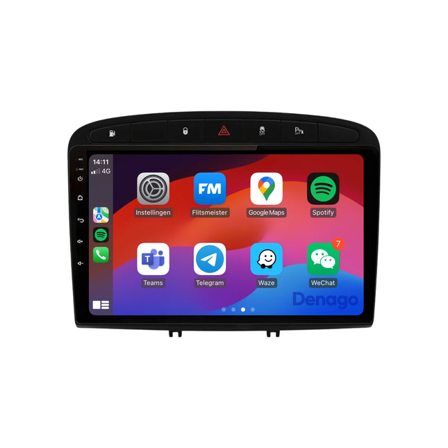 Peugeot 308 & 408 CarPlay autoradio | 2007 t/m 2020 | Denago DNG-A242 | 9 inch | Android 13 | Draadloos CarPlay & Android Auto
