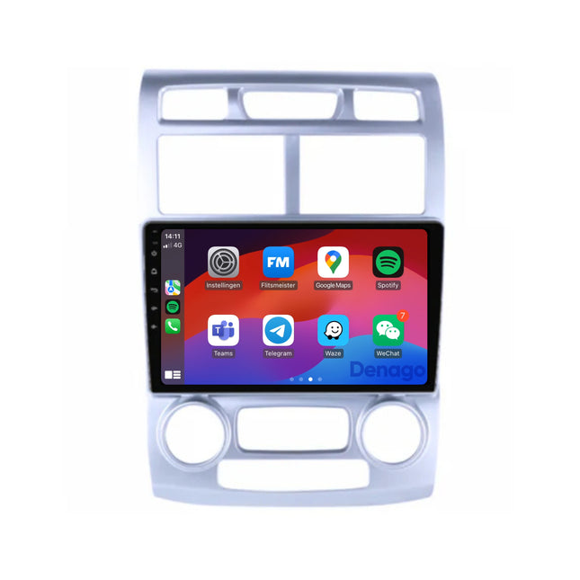 Kia Sportage CarPlay autoradio | 2004 t/m 2010 | Denago DNG-A212 | 9 inch | Android 13 | Draadloos CarPlay & Android Auto