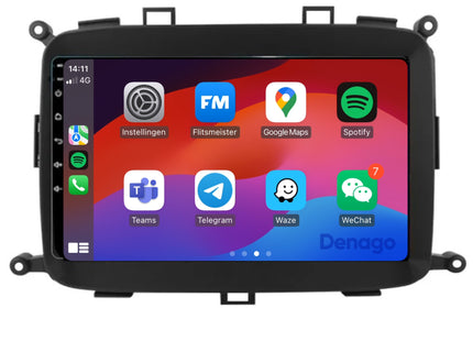Kia Carens CarPlay autoradio | 2013 t/m 2019 | Denago DNG-A180 | 9 inch | Android 13 | Draadloos CarPlay & Android Auto