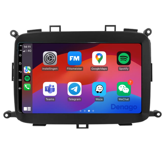 Kia Carens CarPlay autoradio | 2013 t/m 2019 | Denago DNG-A180 | 9 inch | Android 13 | Draadloos CarPlay & Android Auto