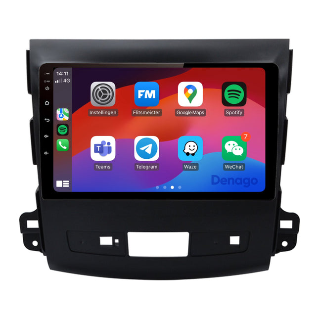 Mitsubishi Outlander CarPlay autoradio | 2008 t/m 2012 | Denago DNG-A170 | 9 inch | Android 13 | Draadloos CarPlay & Android Auto