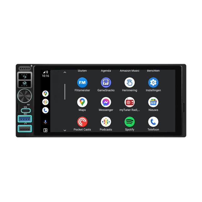 Enkel Din Autoradio met 6.9 INCH scherm | Bluetooth & USB | Android 13 | 2+64GB
