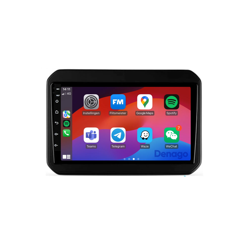 Radio de coche Suzuki Ignis CarPlay | 2016 a 2020 | Denago DNG-A158 | 9 pulgadas | Androide 13 | CarPlay inalámbrico y Android Auto