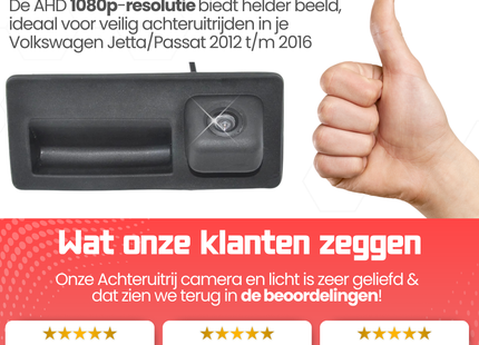 Volkswagen Jetta/Passat Achteruitrijcamera | 2012 t/m 2016 | Nachtzicht & HD Beeld