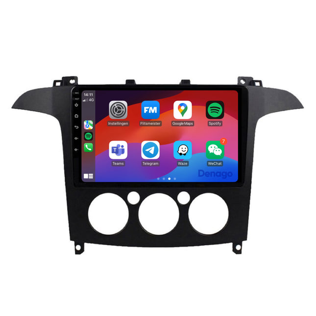Ford S-Max CarPlay autoradio | 2006 t/m 2008 | Denago DNG-A136 | 9 inch | Android 13 | Draadloos CarPlay & Android Auto