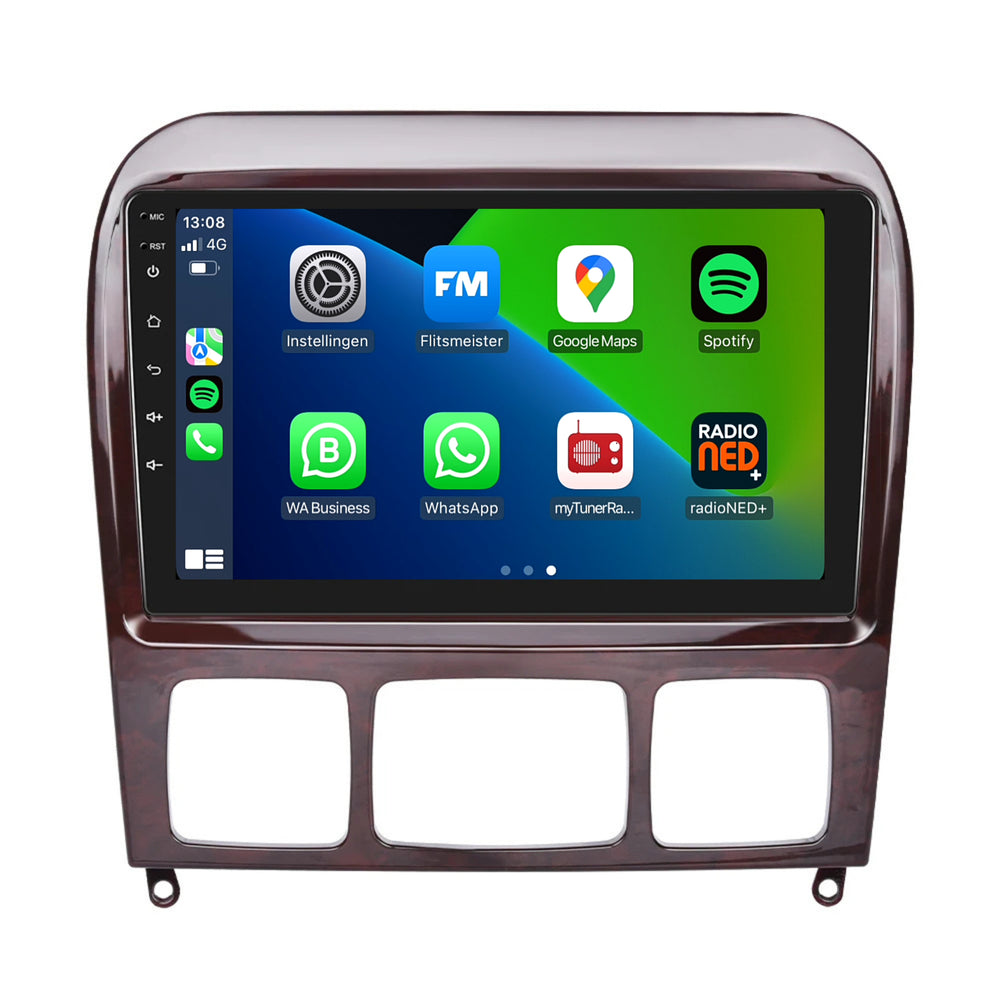 Mercedes Clase S | Android 13 l Radio de coche | 1999 a 2005 | Carplay y Android Auto