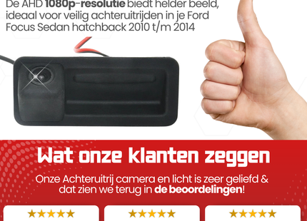 Ford Focus Sedan hatchback Achteruitrijcamera | 2010 t/m 2014 | Nachtzicht & HD Beeld