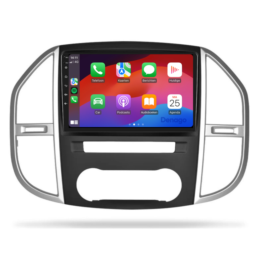 Radio para coche Mercedes Vito CarPlay | 2015 a 2024 | Denago DNG-A42 | 10 pulgadas | Androide 13 | CarPlay inalámbrico y Android Auto