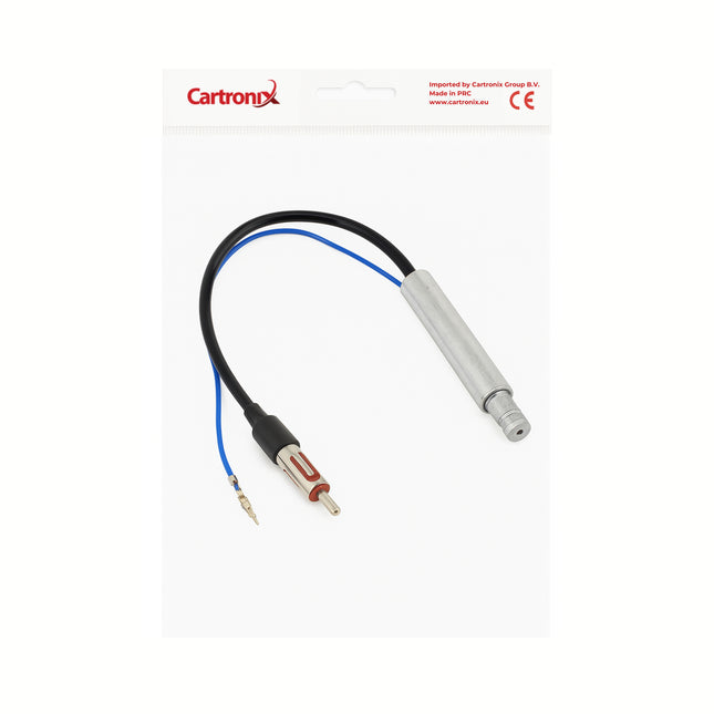 Cartronix CTX-3418 | Antenne verloopkabel met fantoom voeding | Din naar ISO
