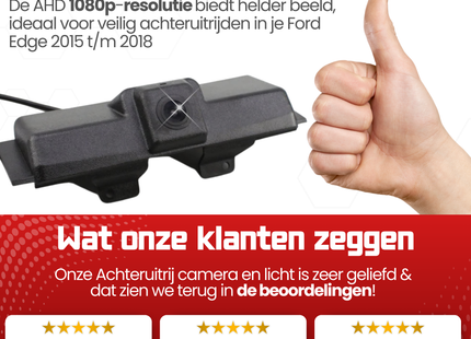 Ford Edge Achteruitrijcamera | 2015 t/m 2018 | Nachtzicht & HD Beeld