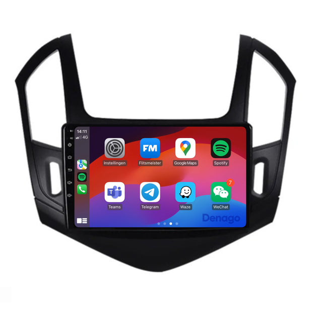 Chevrolet Cruze CarPlay autoradio | 2012 t/m 2014 | Denago DNG-A169 | 9 inch | Android 13 | Draadloos CarPlay & Android Auto