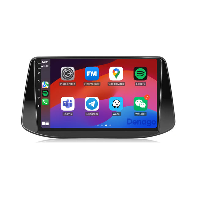 Hyundai i30 CarPlay autoradio | 2017 t/m 2018 | Denago DNG-A333 | 9 inch | Android 13 | Draadloos CarPlay & Android Auto