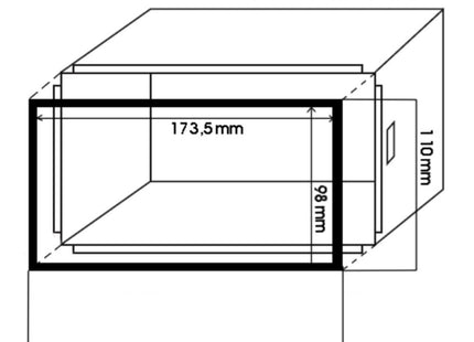2-Din inbouwframe autoradio met afdekraam