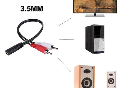Dubbele RCA naar AUX Audiokabel |CTX-5500