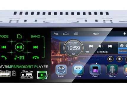 Autoradio simple DIN avec écran et caméra | Bluetooth & USB