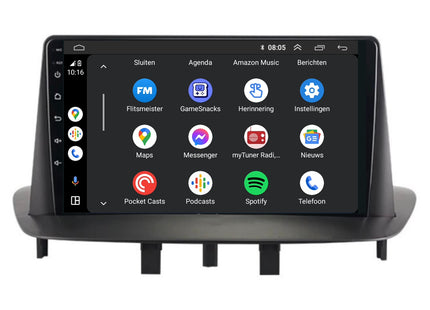 Renault Mégane III CarPlay autoradio | 2008 t/m 2016 | Denago DNG-A176 | 9 inch | Android 13 | Draadloos CarPlay & Android Auto