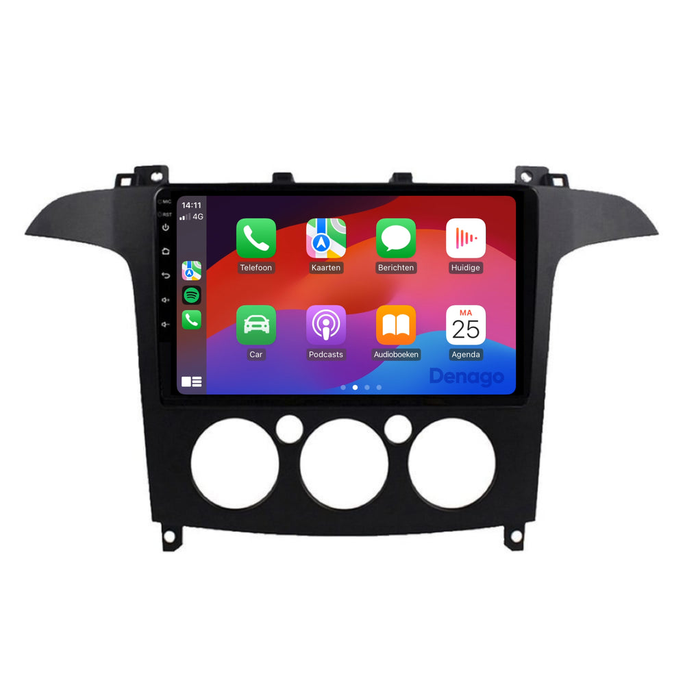 Radio para coche Ford S-Max CarPlay | 2006 a 2008 | Denago DNG-A136 | 9 pulgadas | Androide 13 | CarPlay inalámbrico y Android Auto