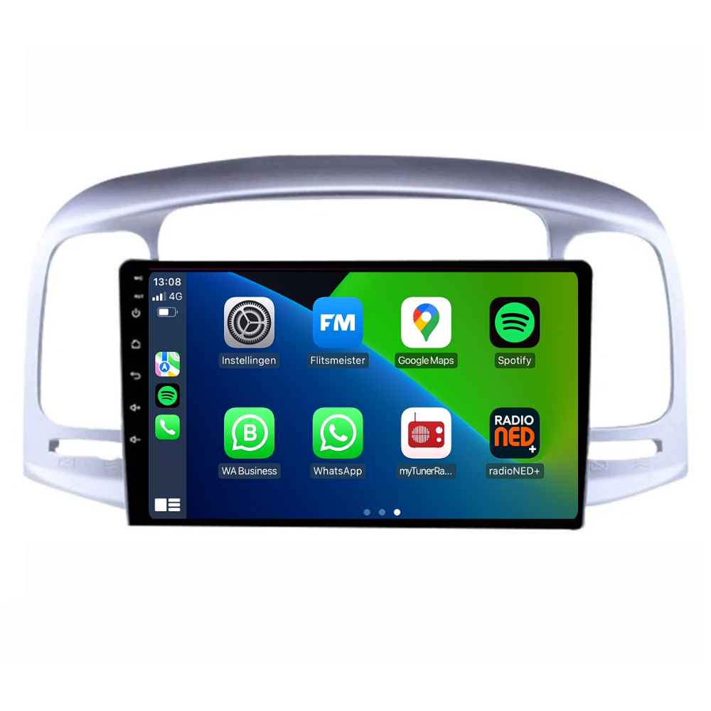 Acento Hyundai | Androide 13 | Radio de coche | 2007 a 2011 | Carplay y Android Auto
