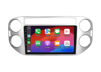Volkswagen Tiguan CarPlay autoradio | 2007 t/m 2015 | Denago DNG-A120 | 9 inch | Android 13 | Draadloos CarPlay & Android Auto | Zilver