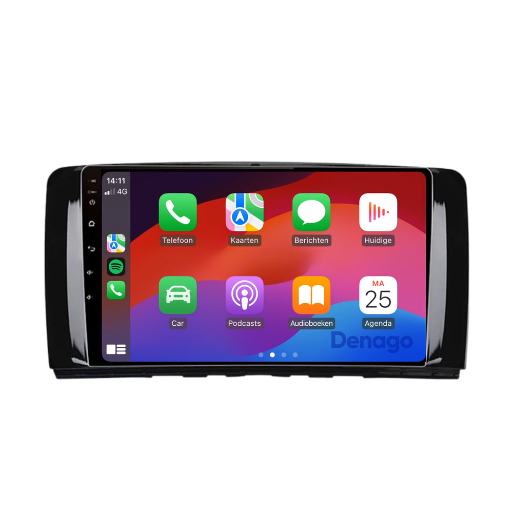 Radio para coche Mercedes Clase R CarPlay | 2005 a 2013 | Denago DNG-A190 | 9 pulgadas | Androide 13 | CarPlay inalámbrico y Android Auto