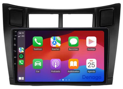 Toyota Yaris CarPlay car radio | 2005 to 2012 | Denago DNG-A297 | 9 inches | Android 13 | Wireless CarPlay & Android Auto