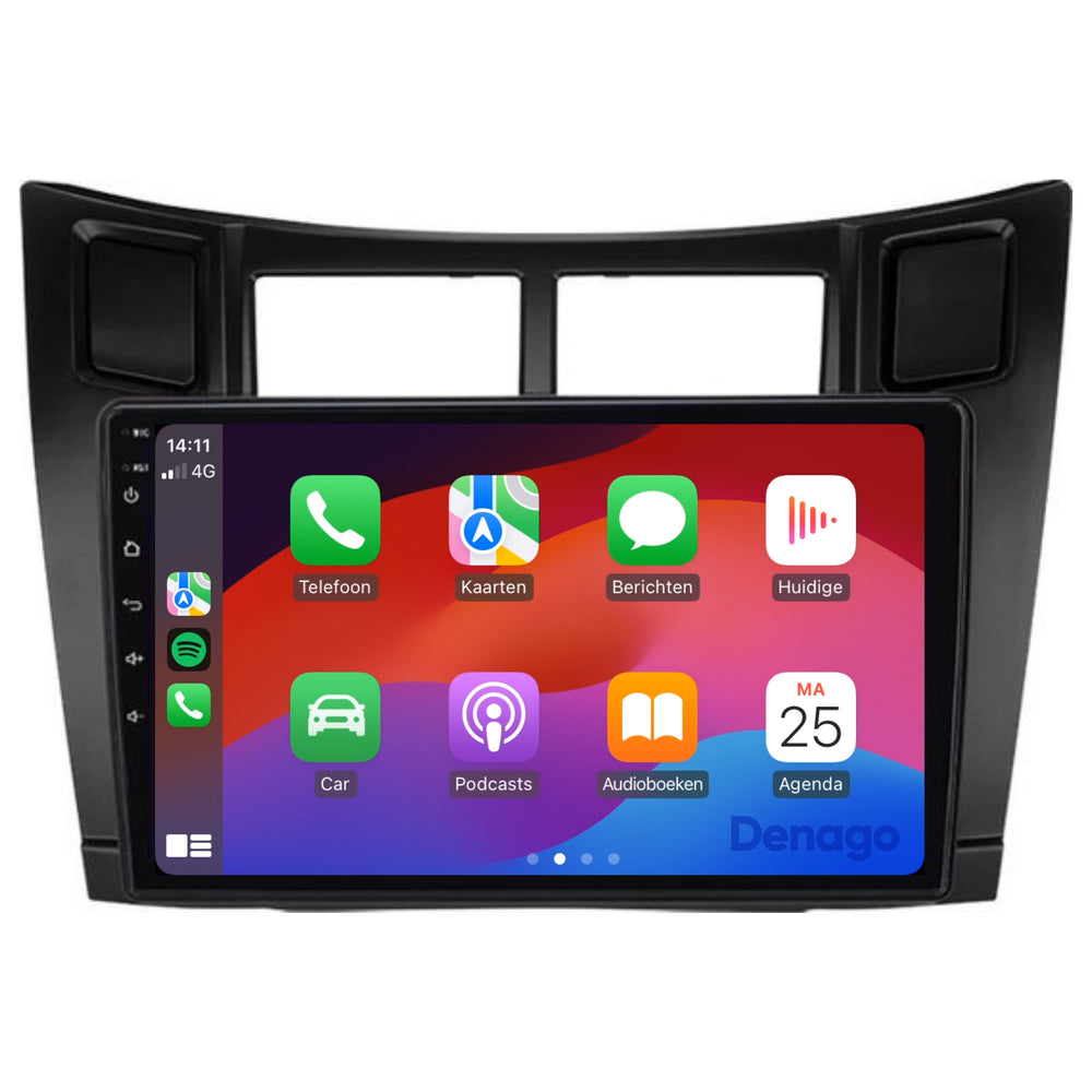 Radio para coche Toyota Yaris CarPlay | 2005 a 2012 | Denago DNG-A297 | 9 pulgadas | Androide 13 | CarPlay inalámbrico y Android Auto