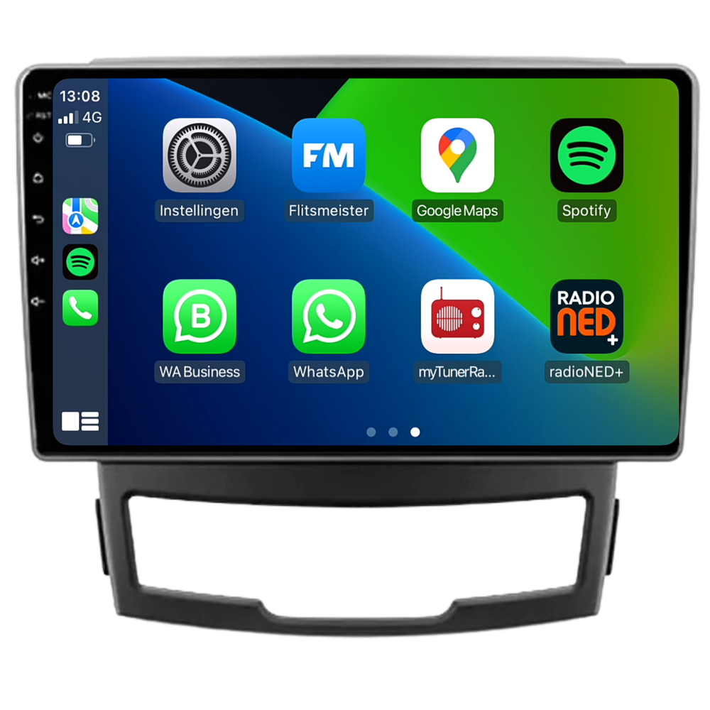 Ssangyong Korando | Androide 13 | Radio de coche | 2011 a 2014 | CarPlay y Android Auto
