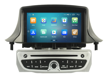 Renault Megane 3 | Android 14 | Autoradio | 2008 t/m 2015 | Carplay & Android Auto Zilver