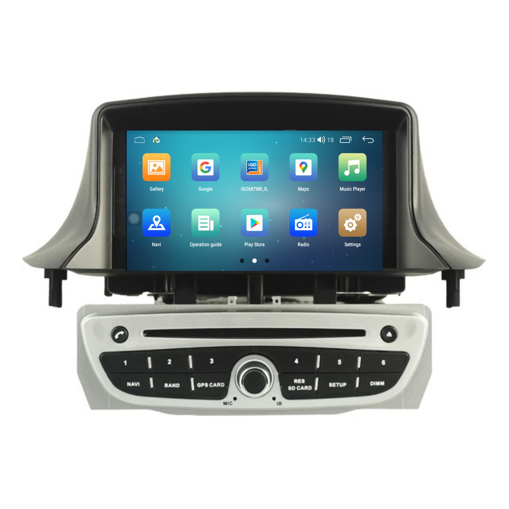 Renault Megane 3 | Android 14 | Autoradio | 2008 à 2015 | CarPlay & Android Auto Argent
