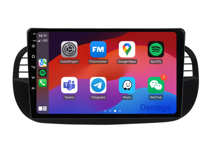 Fiat 500 | Autoradio | 2007 t/m 2015 | Android 13 & CarPlay