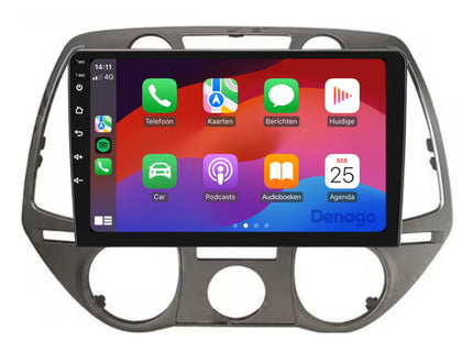Hyundai i20 CarPlay car radio | 2008 to 2014 | Denago DNG-A83 | 9 inch | Android 13 | Wireless CarPlay & Android Auto