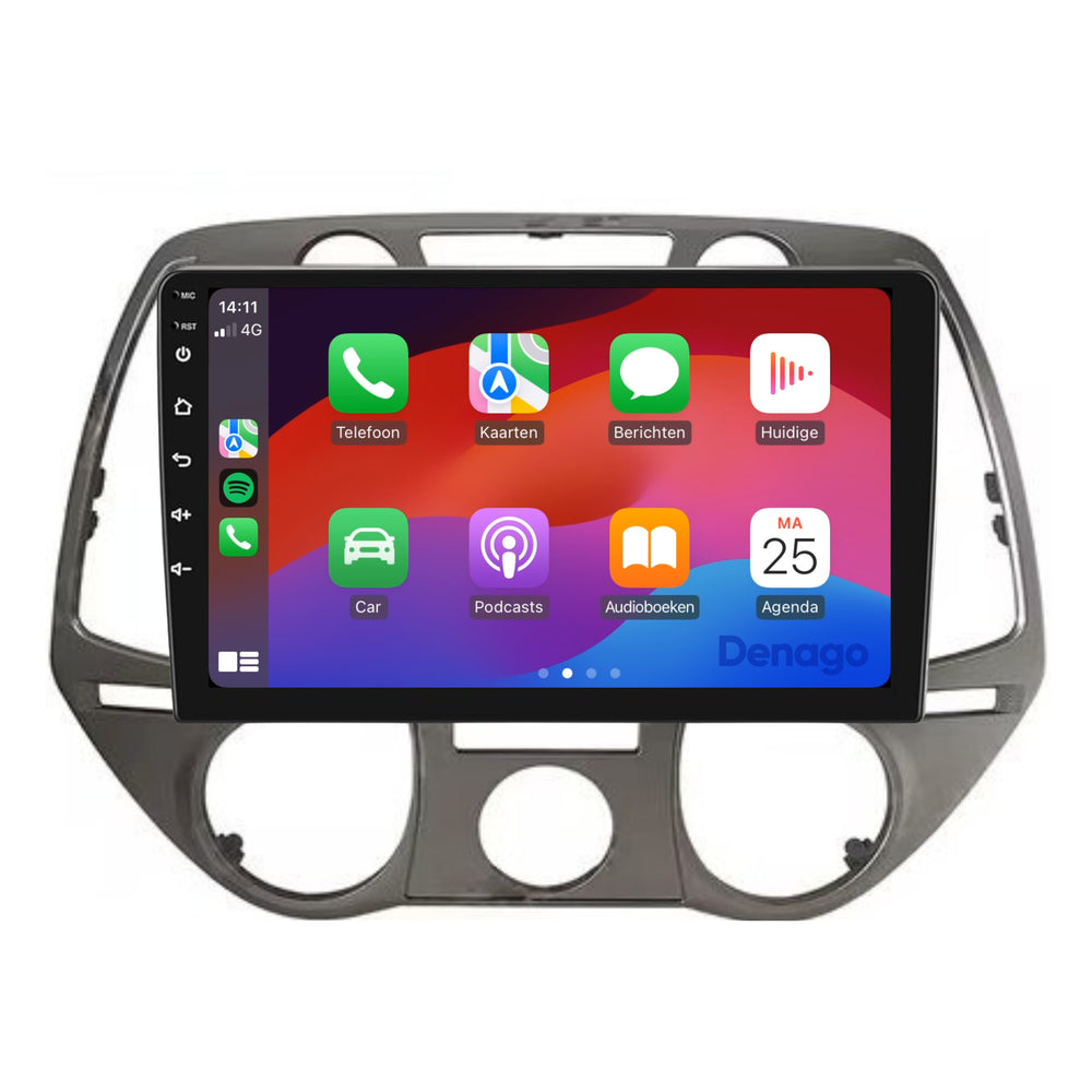 Radio de coche Hyundai i20 CarPlay | 2008 a 2014 | Denago DNG-A83 | 9 pulgadas | Androide 13 | CarPlay inalámbrico y Android Auto